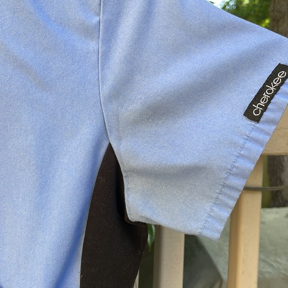 Cherokee workwear flexible scrub top xs with Cherokee flare scrub bottom xxs - Picture 4 of 11